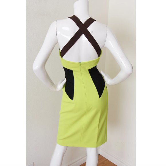 Proenza Schouler Button Front Zebra Contrast Sheath Dress - Picture 4 of 5